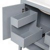 NicBex 30" Bathroom Storage Cabinet with Sink, Morden Bathroom Vanity, 2 Spacious Cabinet Doors, 2 Two-Tier Drawers, 1 Open Shelf for Bathroom - 3 of 4