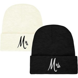 MSDC 1&2 Pack Beanie for Men Women Slouchy Beanie Hats Winter Knit Caps Soft Ski Hat Unisex - 1 of 4