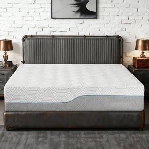 Dyonery 12 Inch Dual-Sided Queen Memory Foam Mattress, Extra Firm High-Density for Back Pain Relief, CertiPUR-US Certified - 1 of 4