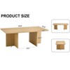 DOMETOUR Modern Wood Coffee Table for Living Room Bedroom Study Room, Minimalist Center Table for Home - 4 of 4