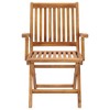 vidaXL Solid Teak Wood Patio Chairs with Comfortable Taupe Cushions - Set of 2 - Weather Resistant - 4 of 4