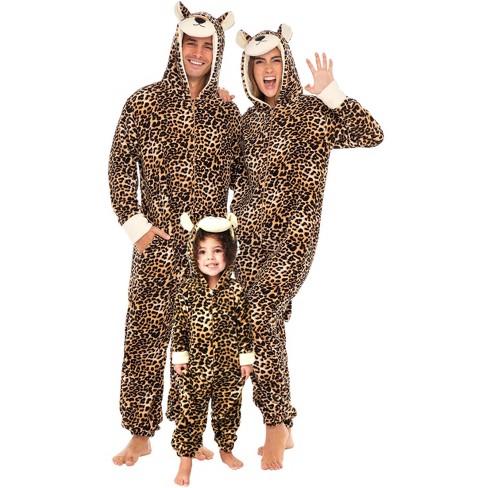 Alexander Del Rossa Family Novelty Warm Fleece One Piece Footed Hooded Pajamas Big Cat Womens Medium Target