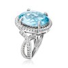 Ross-Simons 10.00 Carat Sky Blue Topaz Ring With .30 ct. t.w. White Topaz in Sterling Silver - 3 of 4