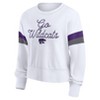 NCAA Kansas State Wildcats Women's White Terry Crew Neck Sweatshirt - 2 of 3