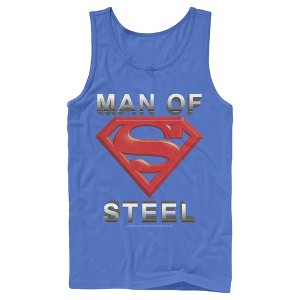 Men's Superman Man of Steel Beveled Logo Tank Top - 1 of 3
