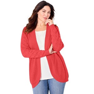 Catherines Shaker Stitch Cocoon Cardigan - 1 of 2