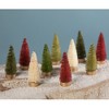 2.75 In Mini Bottle Brush Trees S/10 Home Decor Red Green White Bottle Brush Trees - 3 of 3