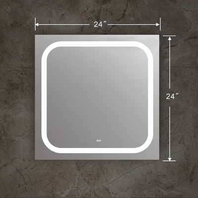 Speculo Square 24" Embedded LED Warm White Bathroom Mirror