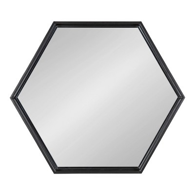 Elegant Hexagon Gold Metal Full-Length Mirror 30"x33"
