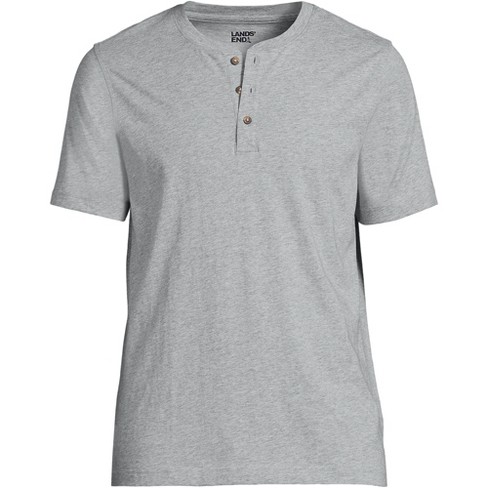 Lands' End Men's Big And Tall Short Sleeve Supima Jersey Henley - 4x ...