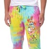SpongeBob SquarePants Men's Friends Pile Up Tie-Dye Lounge Pajama Pants Multicolored - 3 of 4