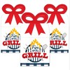 Big Dot of Happiness Fire Up the Grill - Square Favor Gift Boxes - Summer BBQ Picnic Party Bow Boxes - Set of 12 - 2 of 4