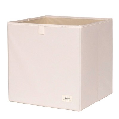 3 Sprouts Recycled Fabric Storage Cube - 13" - Solid Cream
