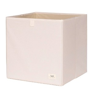 3 Sprouts Recycled Fabric Storage Cube - 13" - Solid Cream - 1 of 3