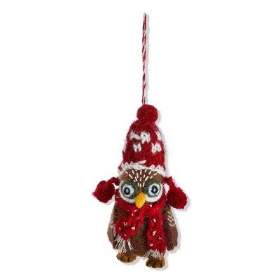 tagltd Owl W/Hat & Scarf Ornament