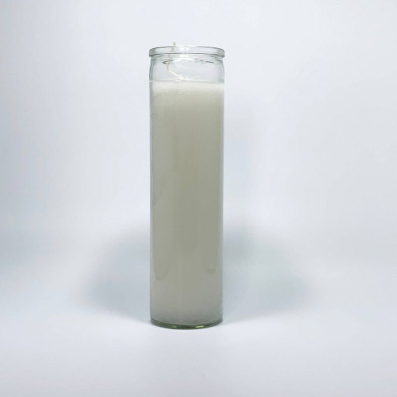 11.3oz Unscented Glass Jar Candle White - Continental Candle, 3 of 5