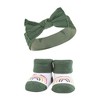 Hudson Baby Infant Girl Headband and Socks Giftset, Purple Green Yellow, One Size - 3 of 4