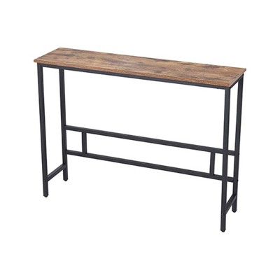 Vtec Trading Smoked Oak Modern Industrial Console Table