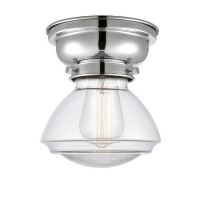 Olean - 1 Light Flush Mount In Industrial Style-6.4 Inches Tall and 6.75 Inches Wide