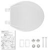 Toilet Seat, Quiet and Soft-Close, Safe PP Material, with Accessories, Easy to Install and Remove, Universal Design, Suitable for Standard Toilets - 4 of 4
