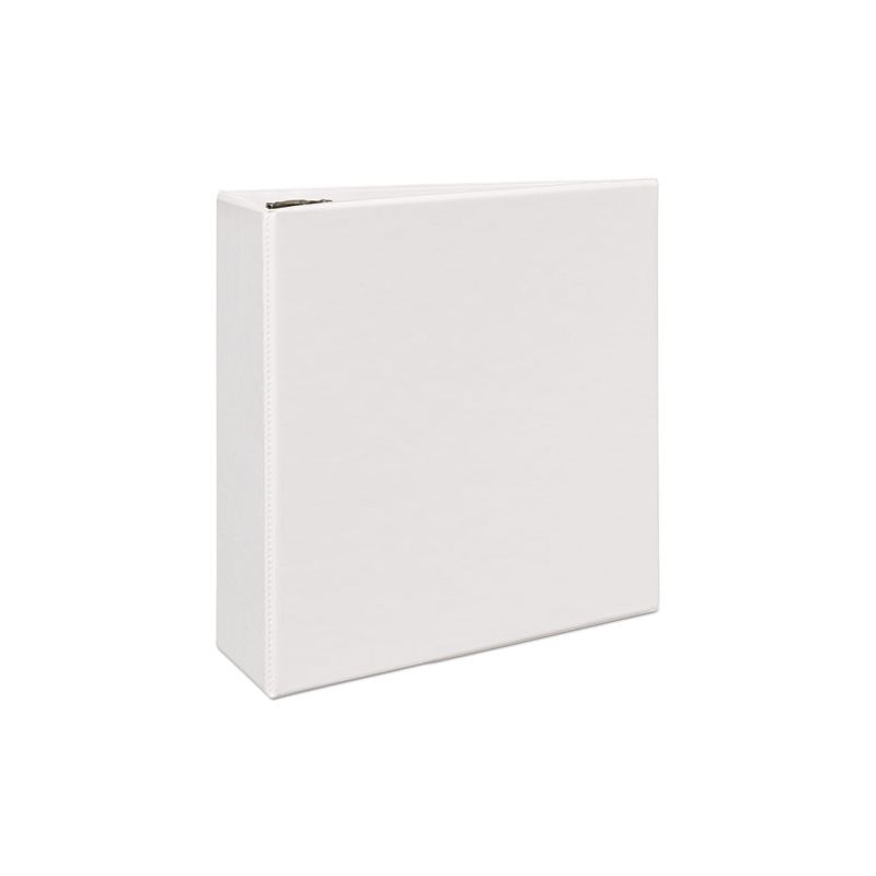 Avery Durable View Binder with DuraHinge and EZD Rings, 3 Rings, 4" Capacity, 11 x 8.5, White, (9801), 1 of 8