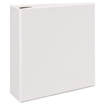 Avery Durable View Binder with DuraHinge and EZD Rings, 3 Rings, 4" Capacity, 11 x 8.5, White, (9801)