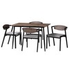 Baxton Studio Revelin Industrial Grey Fabric and Metal 5-Piece Dining Set - image 2 of 4