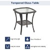 Outdoor Swivel Rocker Chairs Set 3 Piece Wicker Swivel Patio Chair with Rocking Chair, Thickened Cushions & Rattan Side Table for Balcony, Porch - 3 of 4