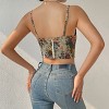 Vintage Floral Camisoles with Zipper Strapped Corset - 4 of 4