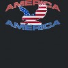 Rerun Island Men's America Eagle Flag  Americana 4Th Of July Short Sleeve Graphic Cotton T-Shirt - Black S - 2 of 4
