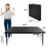 VisioGear Small Outdoor Folding Table with Handle, Portable Outdoor Folding Table for Travel, Camping, Black, 49.21"*24"*29" - 3 of 4
