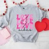 Simply Sage Market Women's Graphic Sweatshirt Love Vibes Bolt - 3 of 4