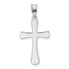 Black Bow Jewelry 14k White Gold Hollow Latin Cross Pendant, 16 x 33mm - 3 of 4