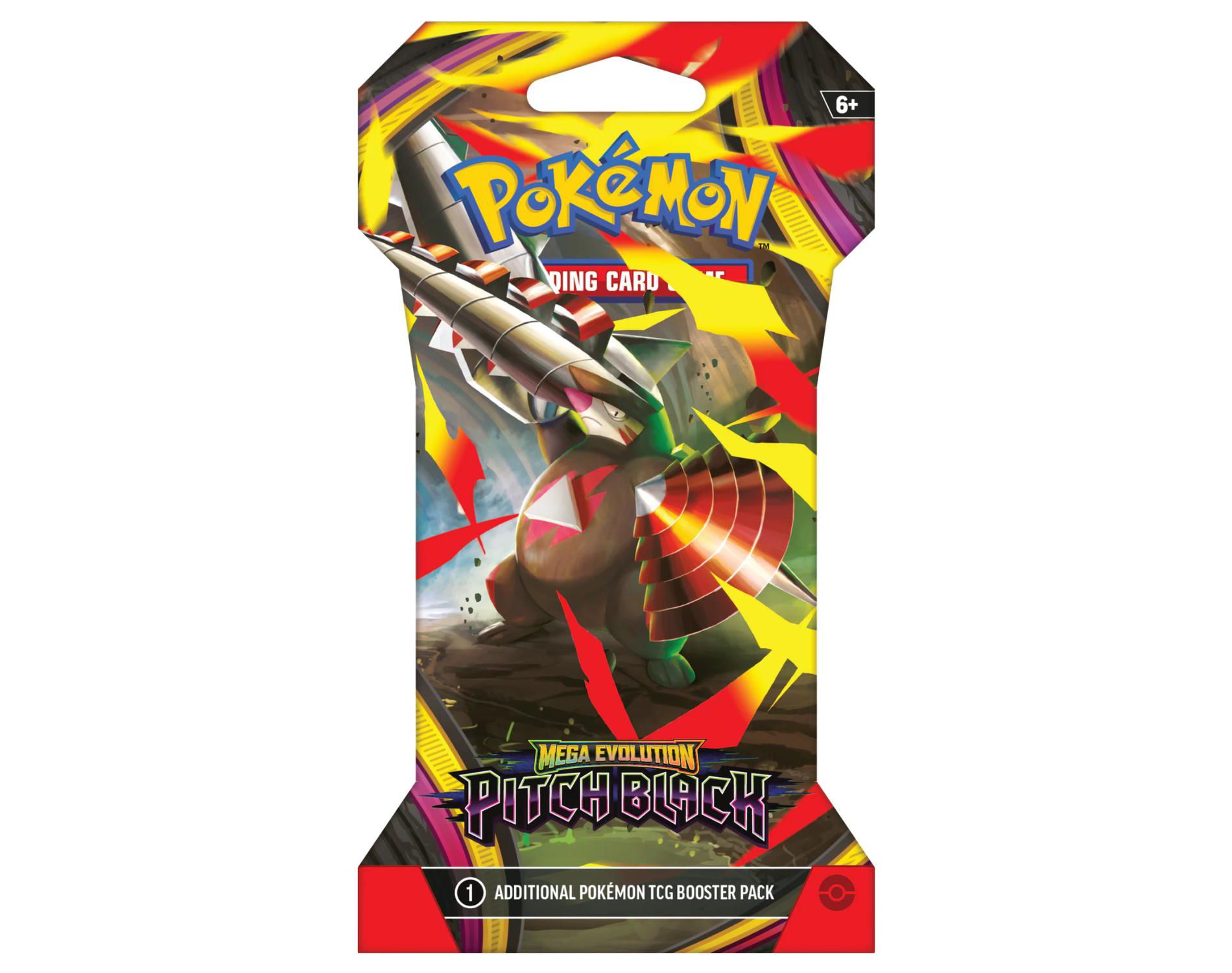 Pokemon ME5 Mega Evolution Pitch Black Sleeved Booster Pack | Mega Excadrill ex