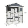 GDFStudio Letitia Modern 73.3" Wooden Outdoor Cat House with 3 Platforms and 2 Napping House - 3 of 4
