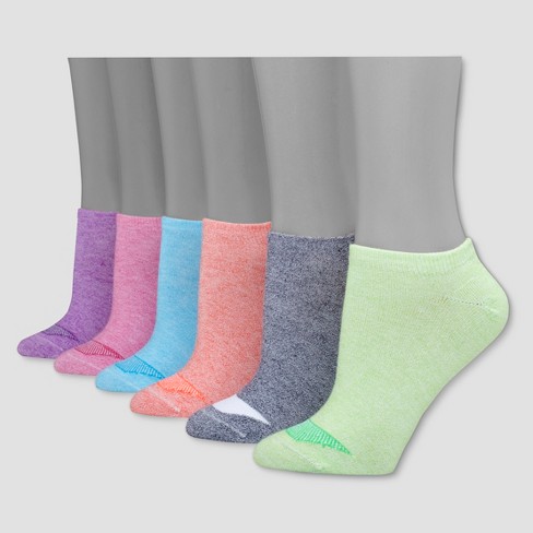 Hanes Premium Women's 6pk Cushioned No Show Socks - White 5-9