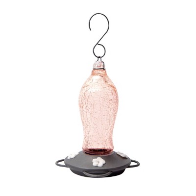 Nature&#39;s Way Bird Products Artisan Gravity Hummingbird Feeder 7.5&#34; - Blush Crackle