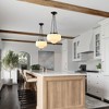 Rennnsan Taylor 1-Light Modern Vintage Matte Black Cone Kitchen Island Pendant Light with Milky White Glass Shade - 2 of 4