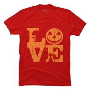 Men's Design By Humans Halloween Love Night Creepy Cute Fun By RedBirdLS T-Shirt - 1 of 4