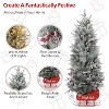 Pre-Lit Tabletop Christmas Tree, Artificial, 8 Modes, Red Berries, Sleigh Base, Desktop Holiday Decor for Home/Office - 4 of 4