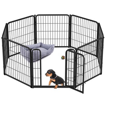 FXW Homeplus Indoor Dog Playpen - Stress-Free and Safe Play,Panels for Puppy and Small Dogs, Black│Patented