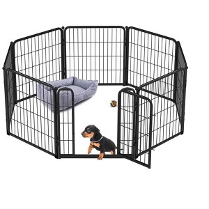 FXW Homeplus Indoor Dog Playpen - Stress-Free and Safe Play,Panels for Puppy and Small Dogs, Black│Patented - 1 of 4