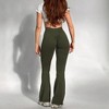 DOMETOUR Bootcut Flare Leggings for Women Tummy Control High Waist Scrunch Butt Leggings Wide Leg Yoga Pants - 4 of 4