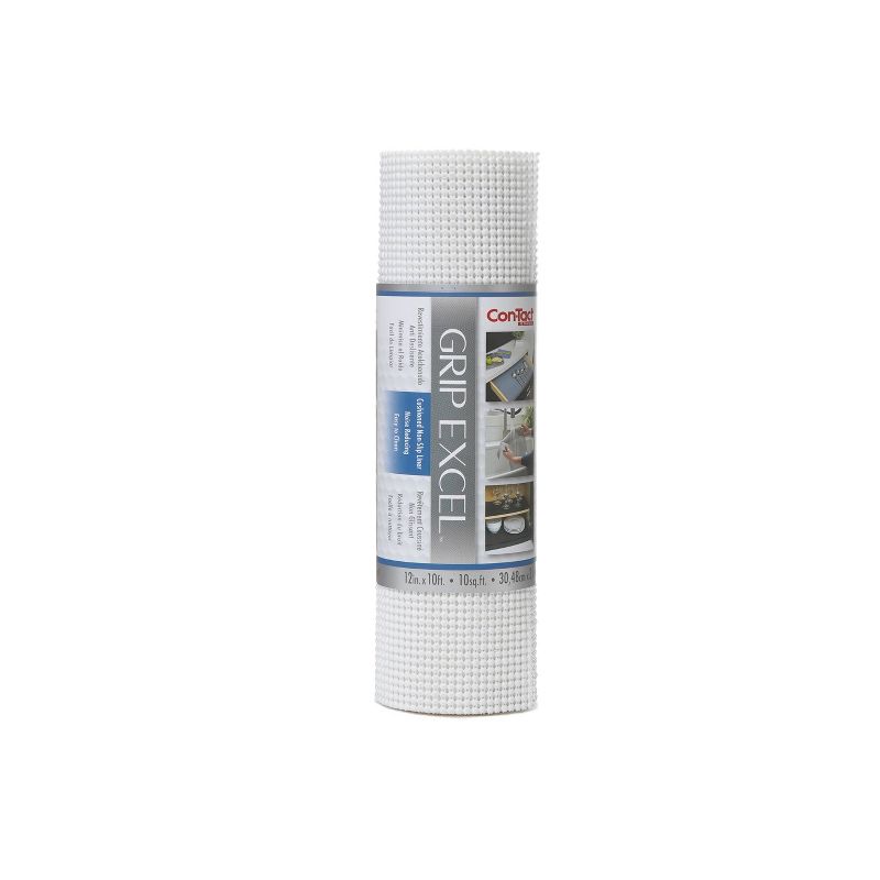 Con-Tact Brand Grip Excel Grip Non-Adhesive Shelf Liner- White (12&#39;&#39;x 10&#39;), 1 of 7