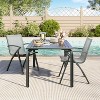 Coucheta Patio Chairs - Adjustable Back Sling Dining Chairs with Wide Seat & Armrest, Lightweight Outdoor Chairs for Garden Poolside Deck, 2/4pcs - 4 of 4