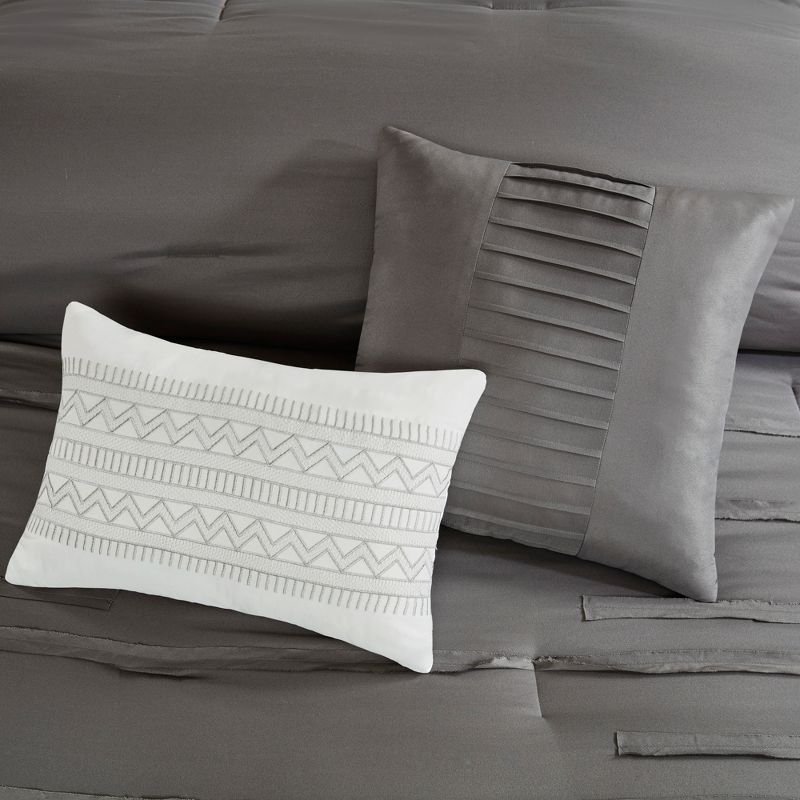 8pc Jaine Comforter Set Gray, 5 of 14