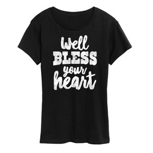 Women's - Instant Message - Well Bless Your Heart Short Sleeve Graphic T-Shirt - 1 of 4