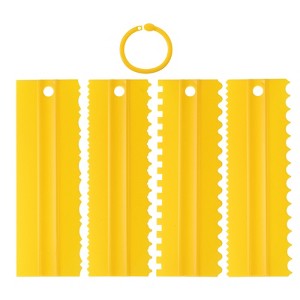 Unique Bargains Plastic Comb Lace Cake Decorating Kitchen Scrapers 4 Pcs - 1 of 4