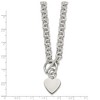 Chisel Stainless Steel Polished Heart Toggle on an 18" Open Link Chain Necklace - 3 of 4