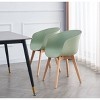 Nordlys Set of 4 Wood and Polypropylene Dining Chairs Modern Design Style Dining Room - 3 of 4